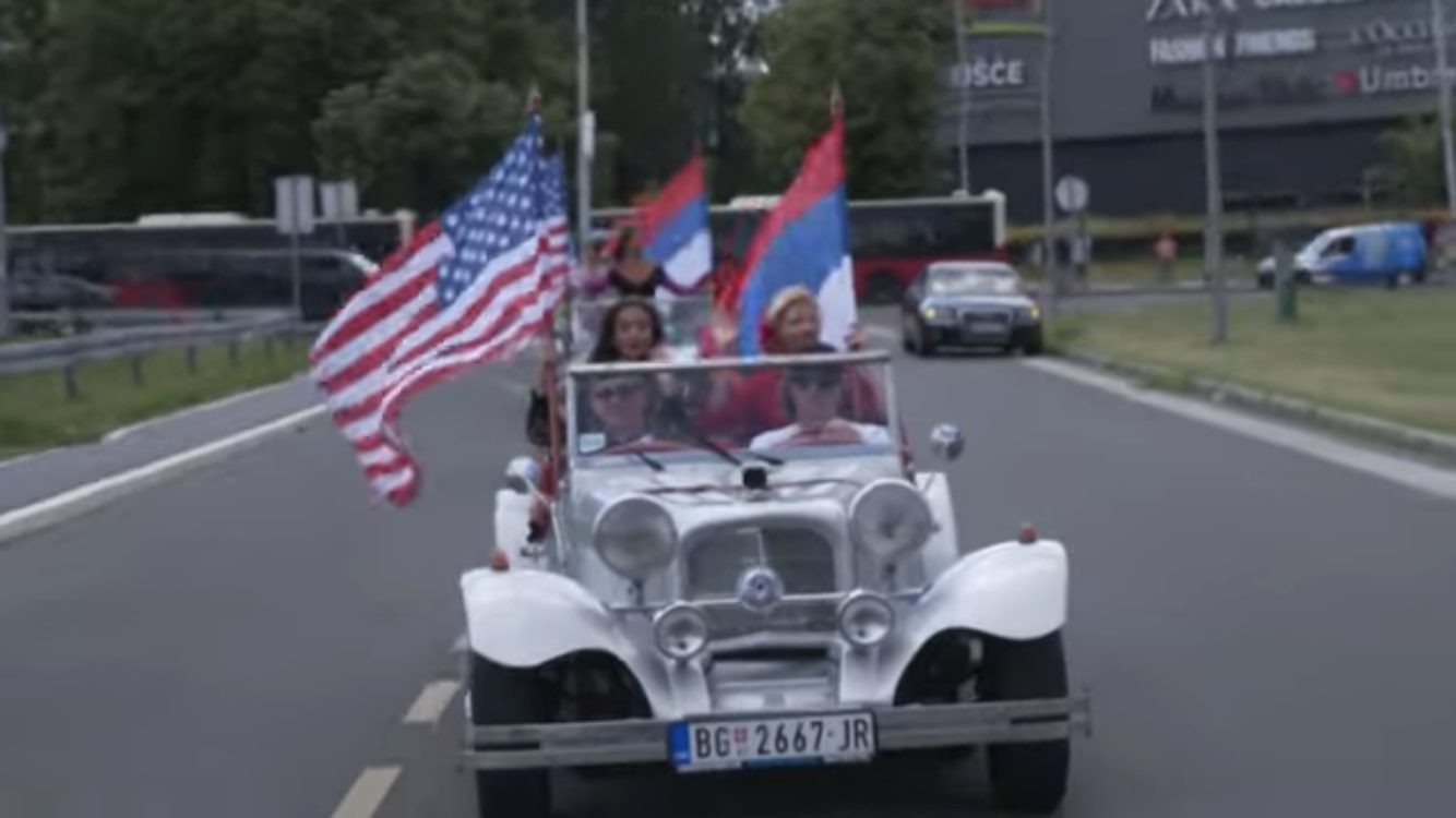 Željko Mitrović na čelu "konvoja srpsko-američkog" prijateljstva