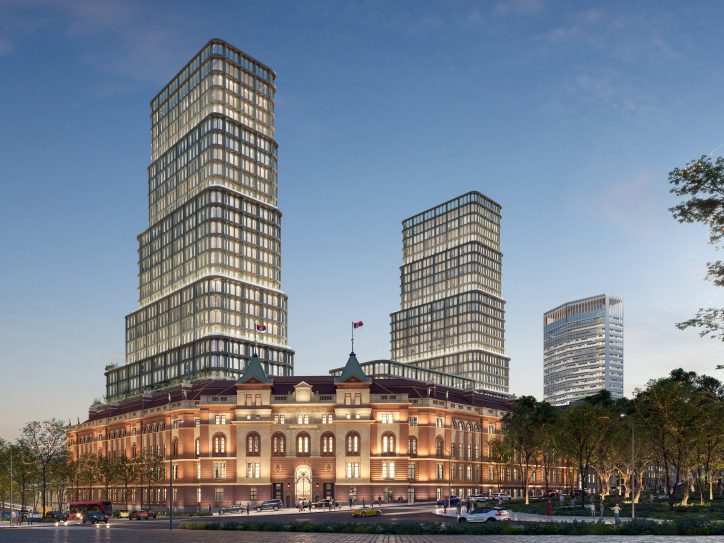 Projekcija zgrada na lokaciji Generalštaba