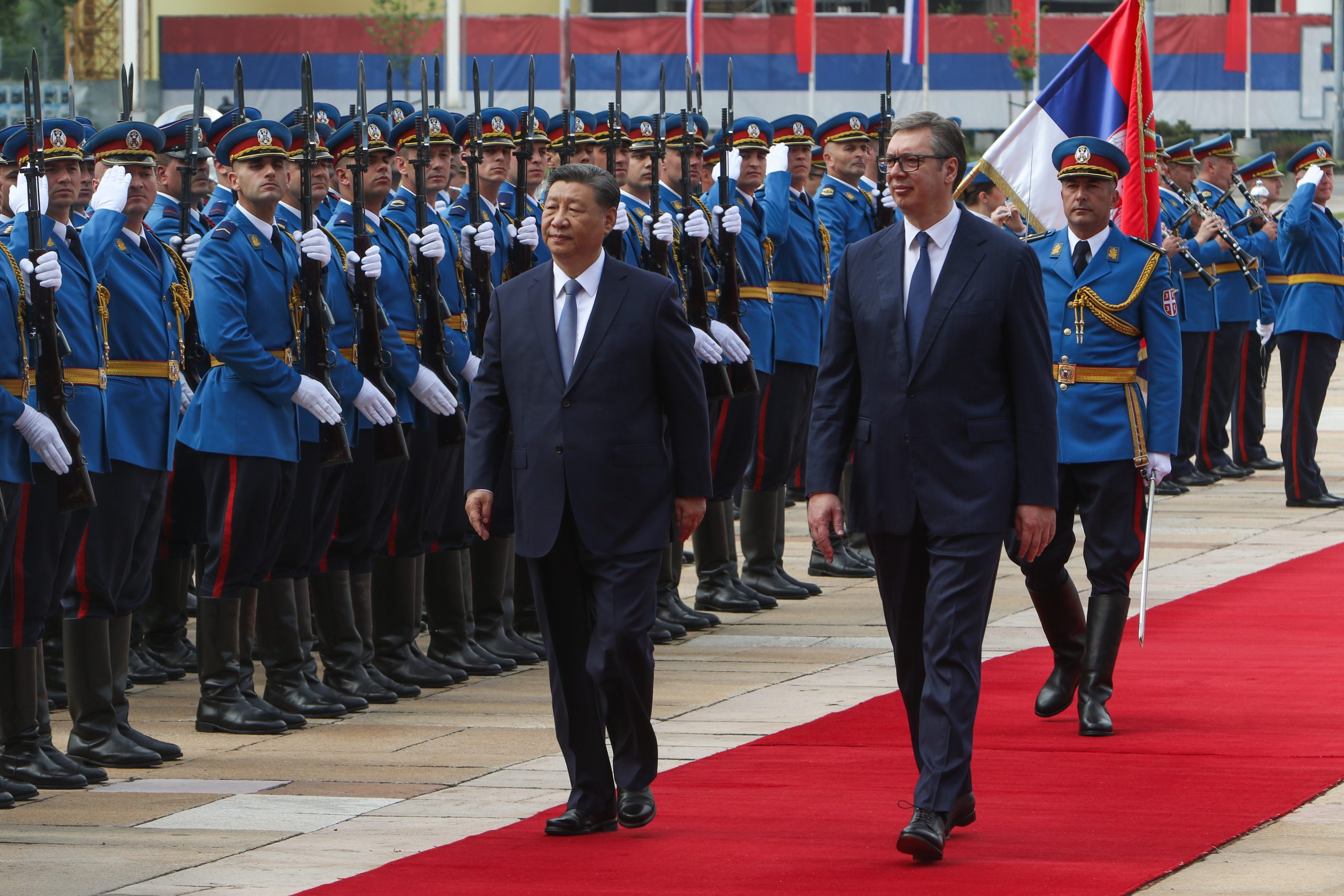 Doček ispred Palate „Srbija“ za kineskog predsednika