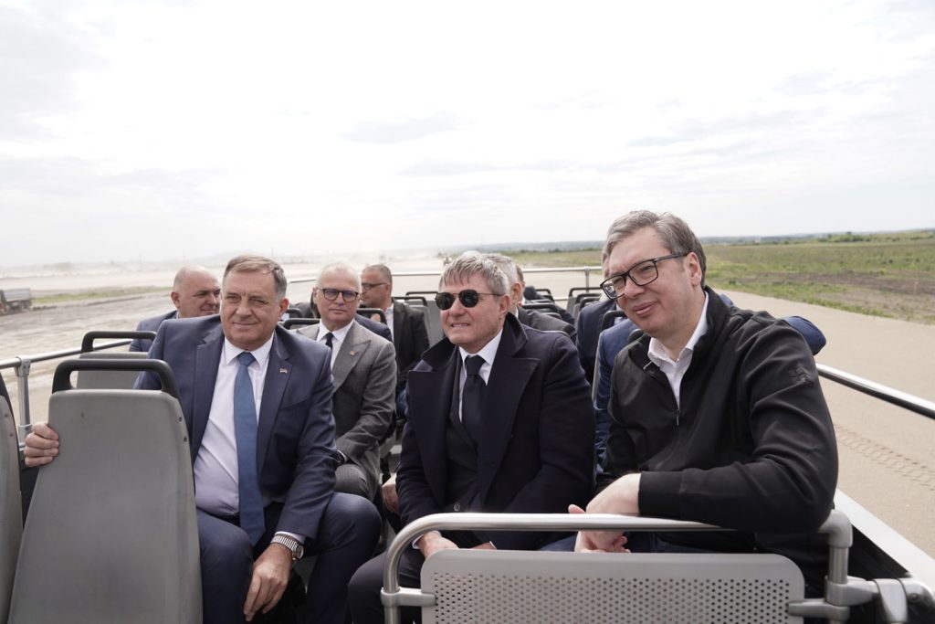 Ceremonija povodom početka gradnje Nacionalnog stadiona u Surčinu.