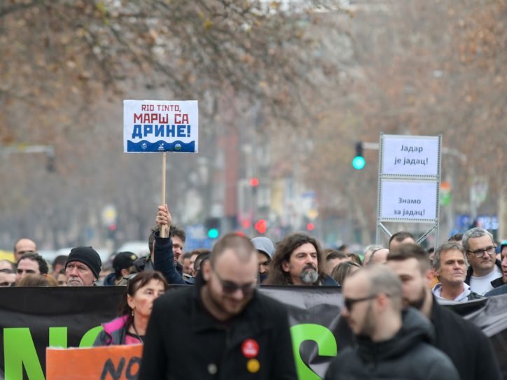 Protesti protiv kompanije Rio Tinto u januaru 2022. godine izveli su hiljade ljudi na ulice