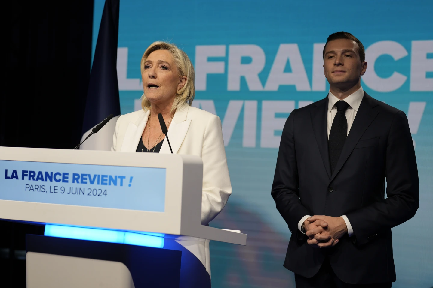 Nacionalno okupljanje: Marin le Pen i Žordan Bardela