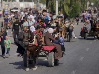 Palestinci koji beže u južni pojas Gaze