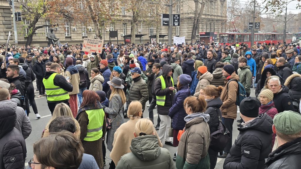 Protest studenata u Bulevaru kralja Aleksandra