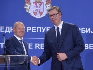 Predsednik Srbije Aleksandar Vučić i nemački kancelar Olaf Šolc