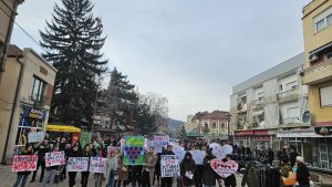 Protest studenata u Aleksandrovcu Foto: Vreme 