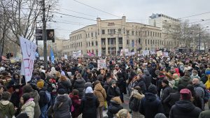 Studentski protest ispred Pravnog fakulteta u BeograduFoto: Marko Dragoslavić/FoNet