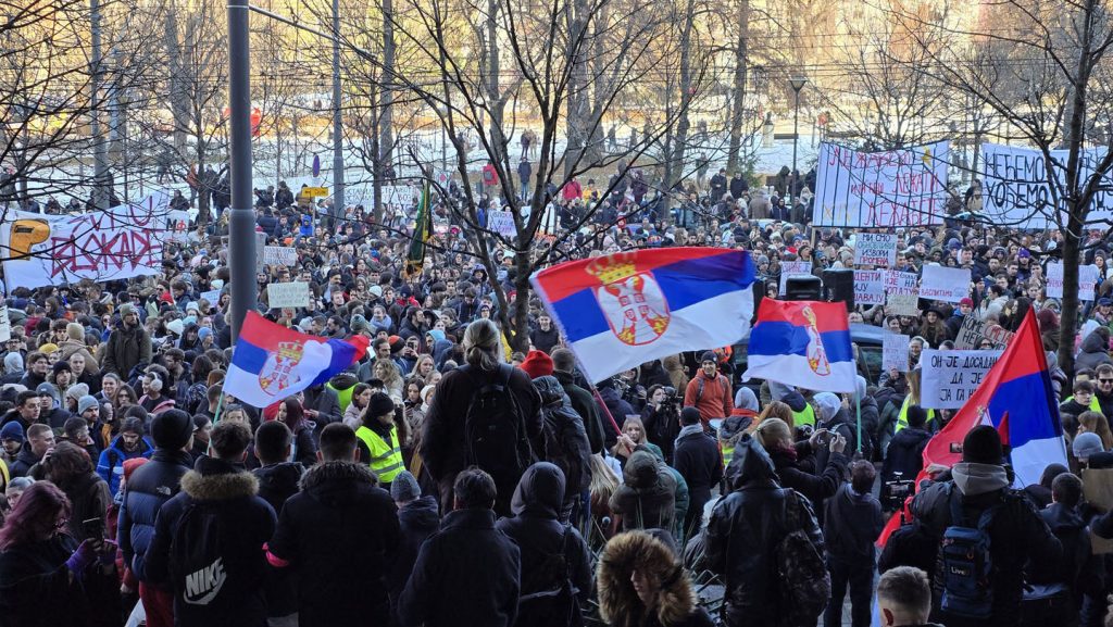 Protest studenata ispred Ministarstva prosvete