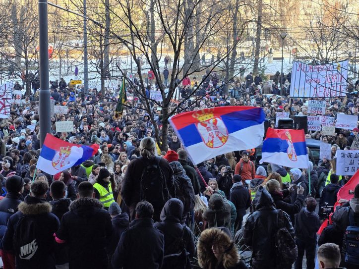 Protest studenata ispred Ministarstva prosvete