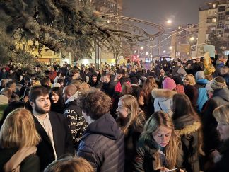 Protest ispred Osnovne škole „Josif Pančić“