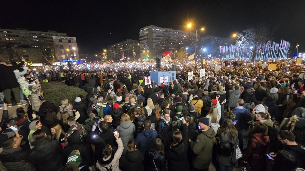 Protest i blokada Mosta slobode u Novom Sadu