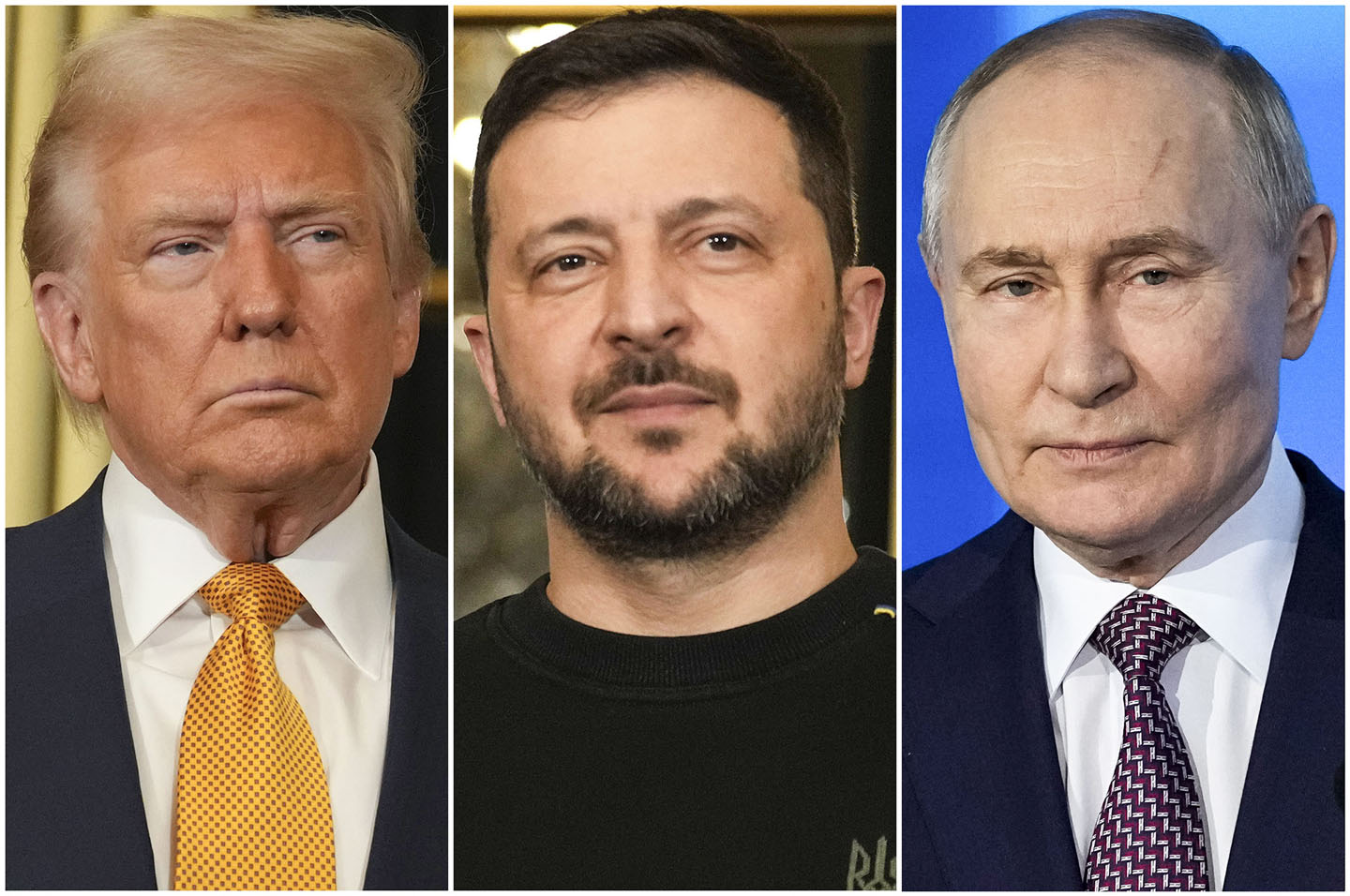 Donald Tramp, Volodimir Zelenski, Vladimir Putin