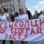 Protest predškoskih radnika na Trgu republike