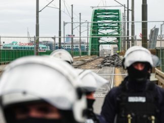 Rušenje Starog savskog mosta u Beogradu