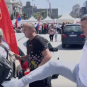 Vladimir Mandić na protestu 1. maja