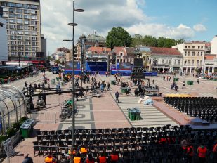 Centar Niša pred skup Pokreta za narod i državu