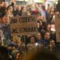 Transparent na studentskom protestu