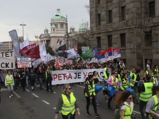 Protest ispred Ustavnog suda