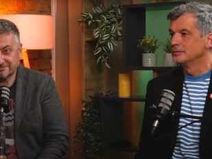 Georgiev i Bodrožić preko puta Švarma u studiju podkasta 