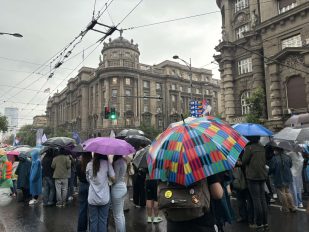 Protest ispred Vlade Srbije