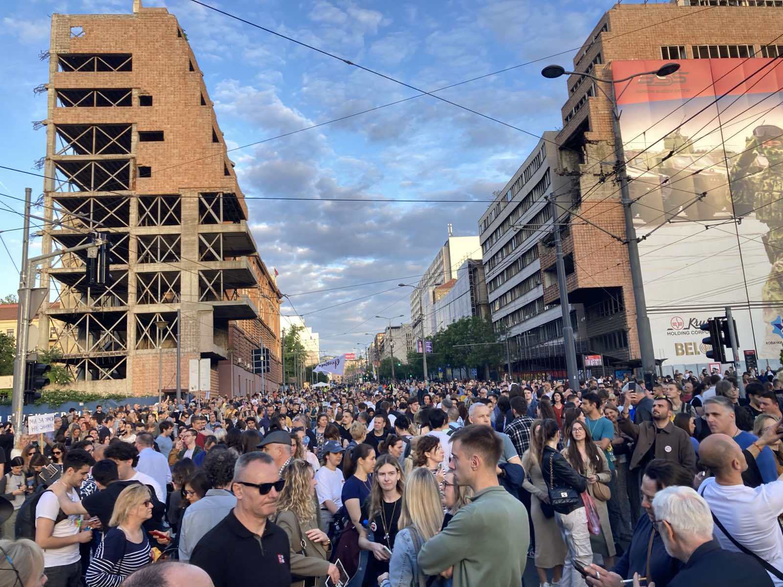 Protest Hoćemo izbore pred Generalštabom