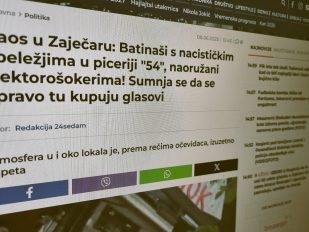 Snimak ekrana vesti portala 24sedam