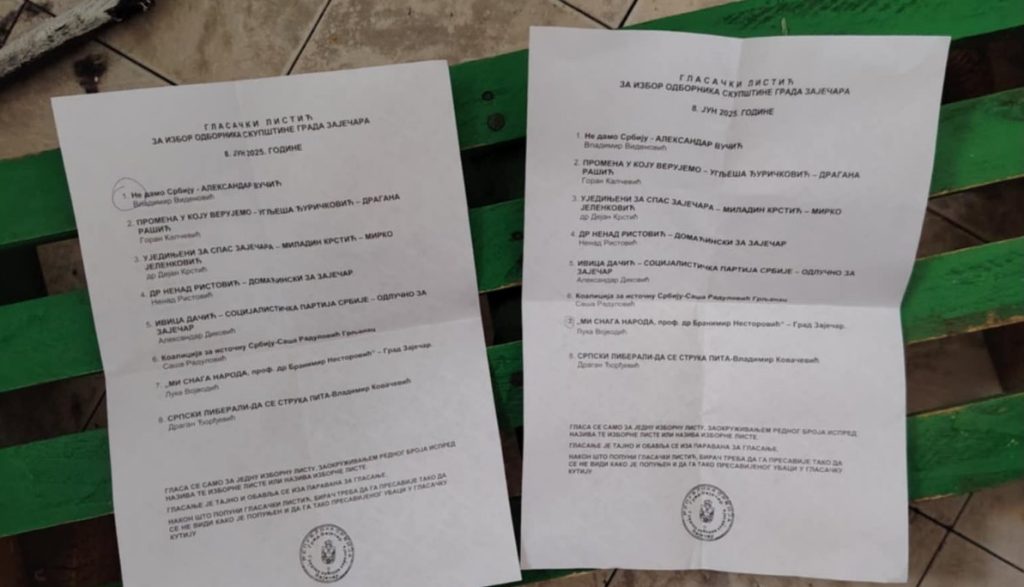 Pronađeni glasački listići u Zaječaru