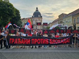 Protest protiv blokada u Kikindi