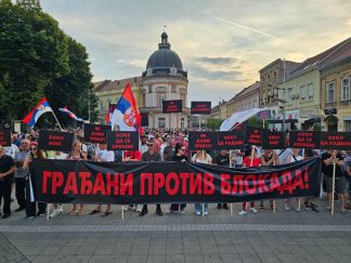 Protest protiv blokada u Kikindi