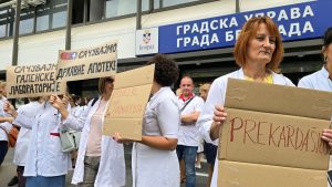 Protest zaposlenih Apotekarske ustanove Beograd