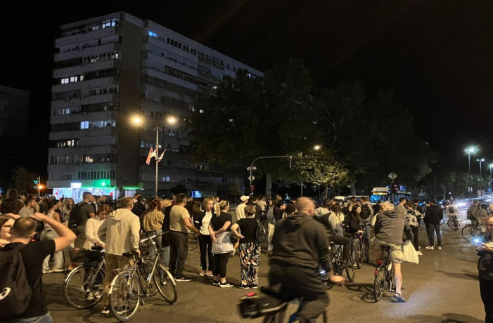 Protest podrške Bogdanu Jovičiću u Novom Sadu