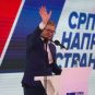 Predsednik Srbije Aleksandar Vučić na proslavi 17. godišnjice osnivanja Srpske napredne stranke u Zrenjaninu.