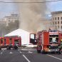 Jedan od šatora u Ćacilendu ispred Doma Narodne skupštine Srbije izgoreo je.