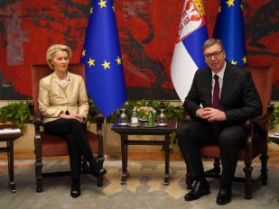 Beograd, 15. oktobra 2025. - Predsednik Srbije Aleksandar Vučić i predsednica Evropske komisije Ursula fon der Lajen