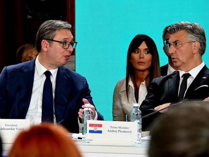 Predsednik Srbije Aleksandar Vučić i premijer Hrvatske Andrej Plenković