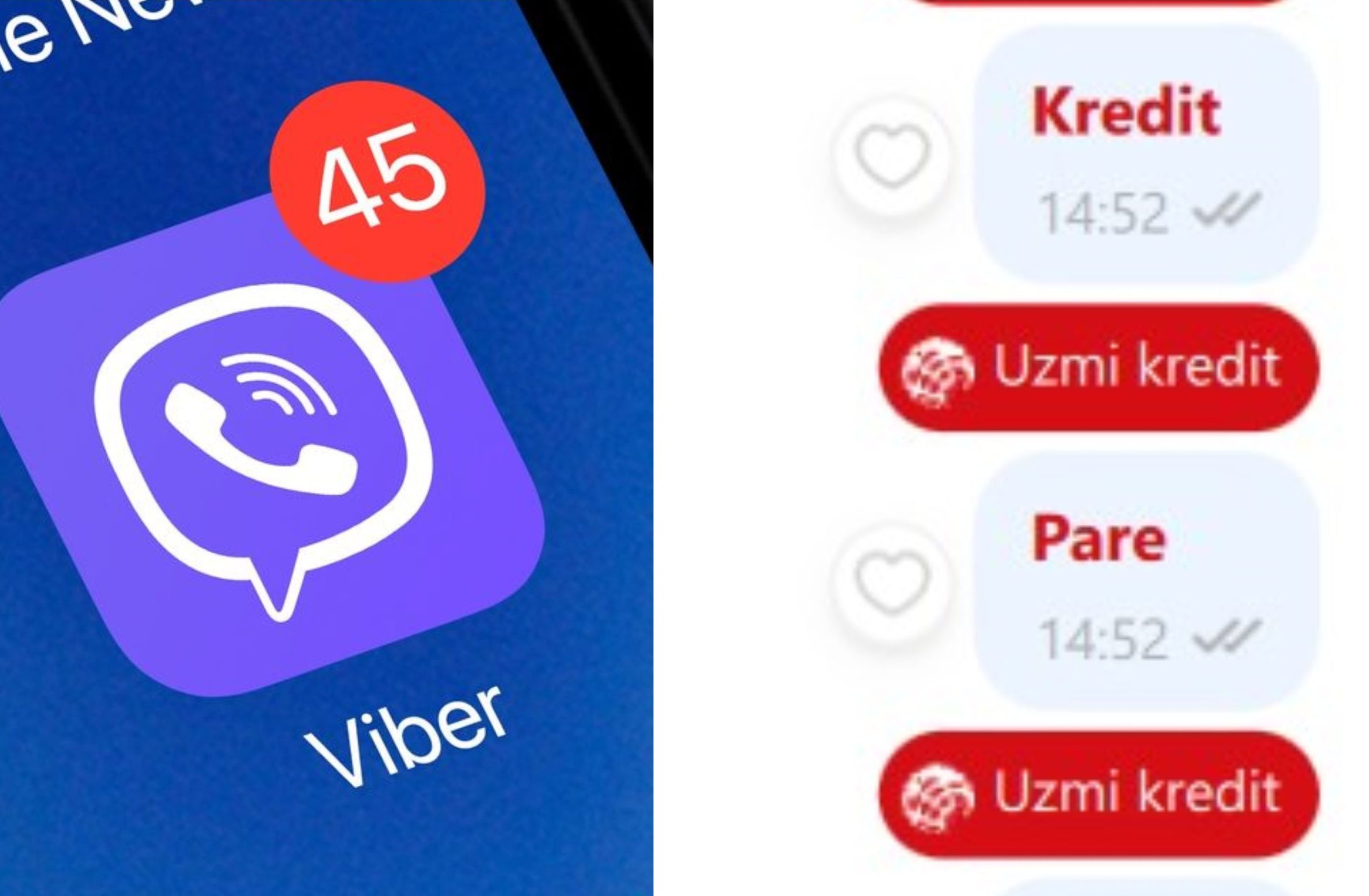 Korisnicima koji su u svojim privatnim porukama na Viberu koristili reči kao „pare“ ili „plata“, počele su da iskaču reklame za keš kredit Procvredit banke