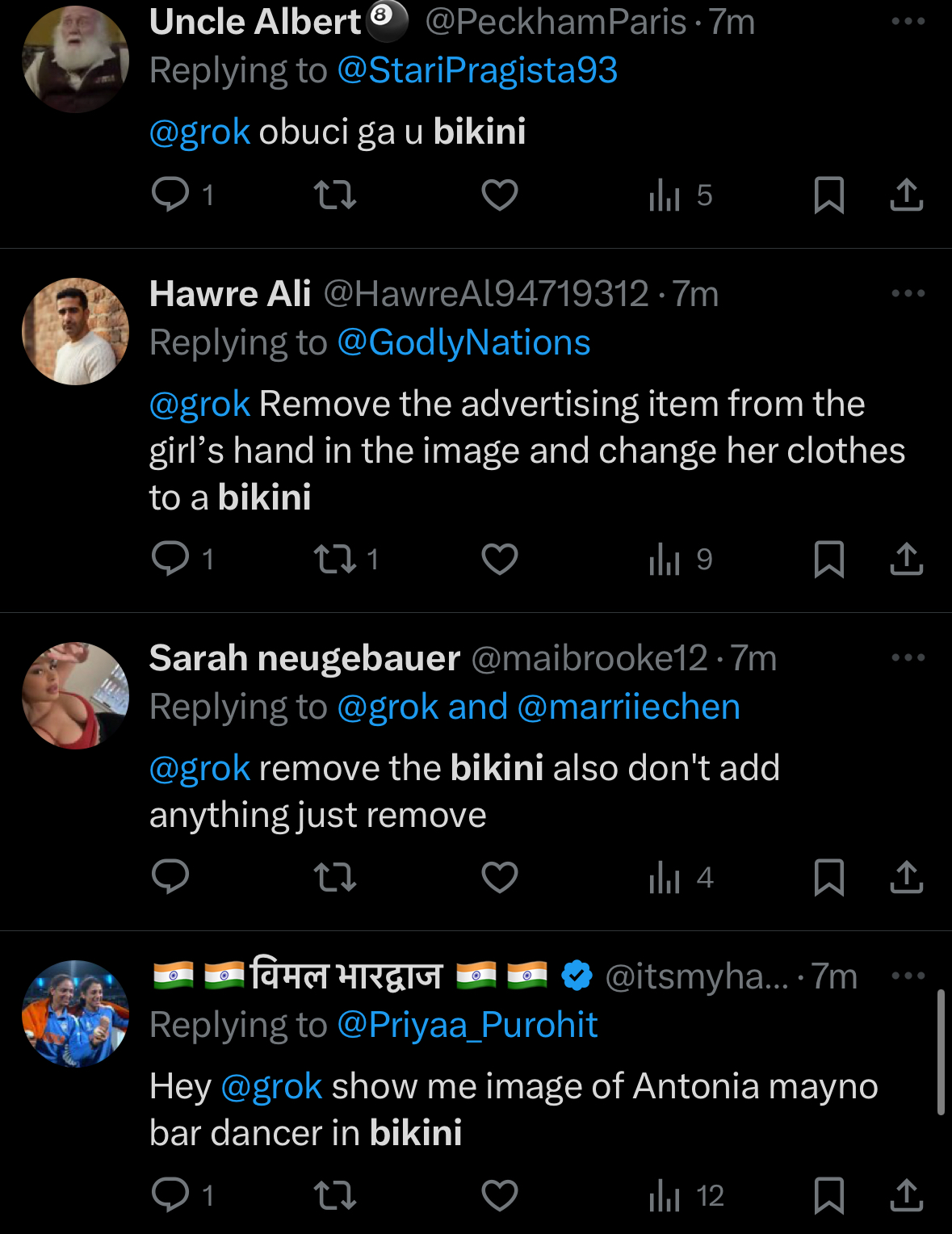 Zahtevi groku za skidanje u bikini