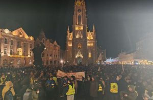 Protest studenata Univerziteta u Novom Sadu u blokadi održan 17. januara 2026.