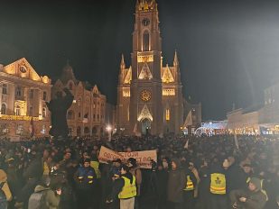 Protest studenata Univerziteta u Novom Sadu u blokadi održan 17. januara 2026.