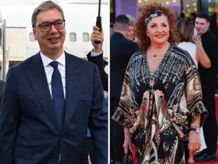 Kolaž Aleksanfar Vučić i Ana Bekuta