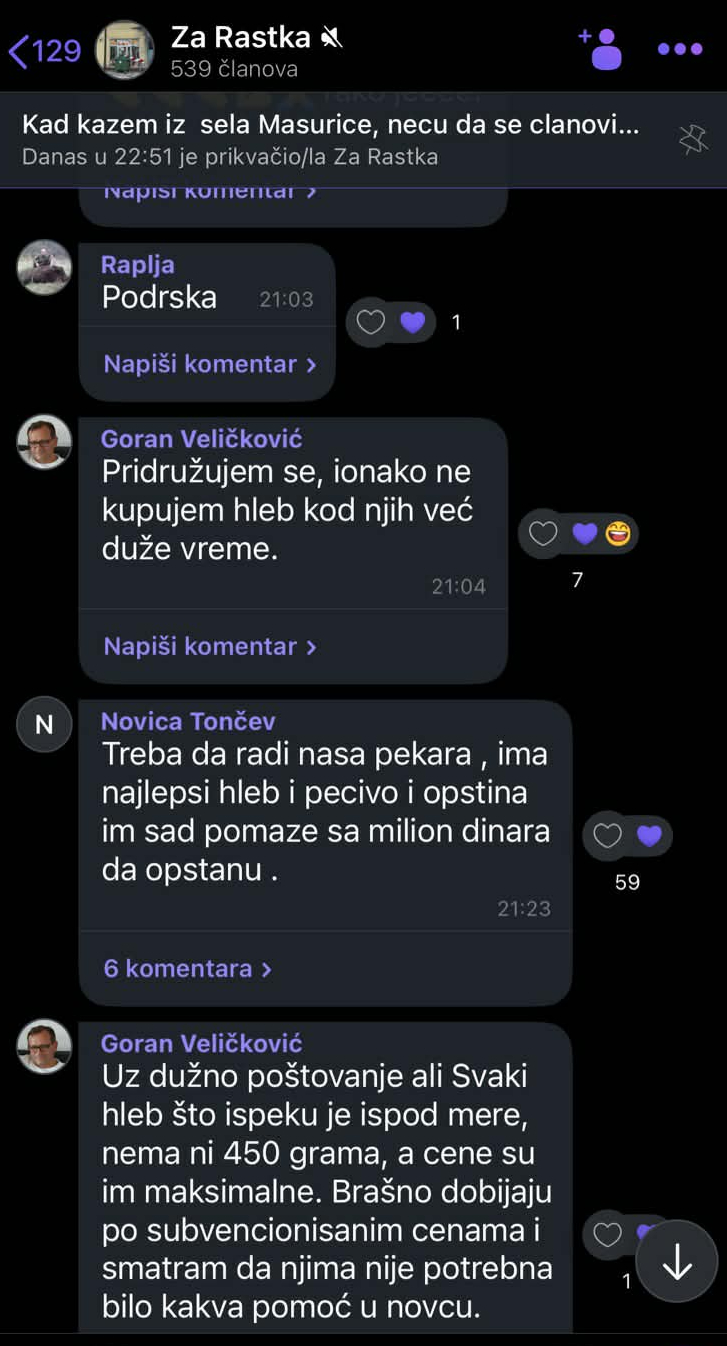 Prepiska u Vajber grupi