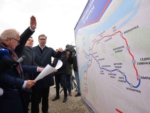 Predsednik Srbije Aleksandar Vučić u obilasku radova na projektu izgradnje Beogradskog metroa