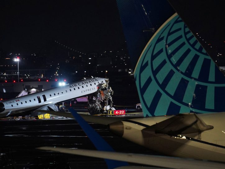 Avion na aerodromu u Njujorku, sudar