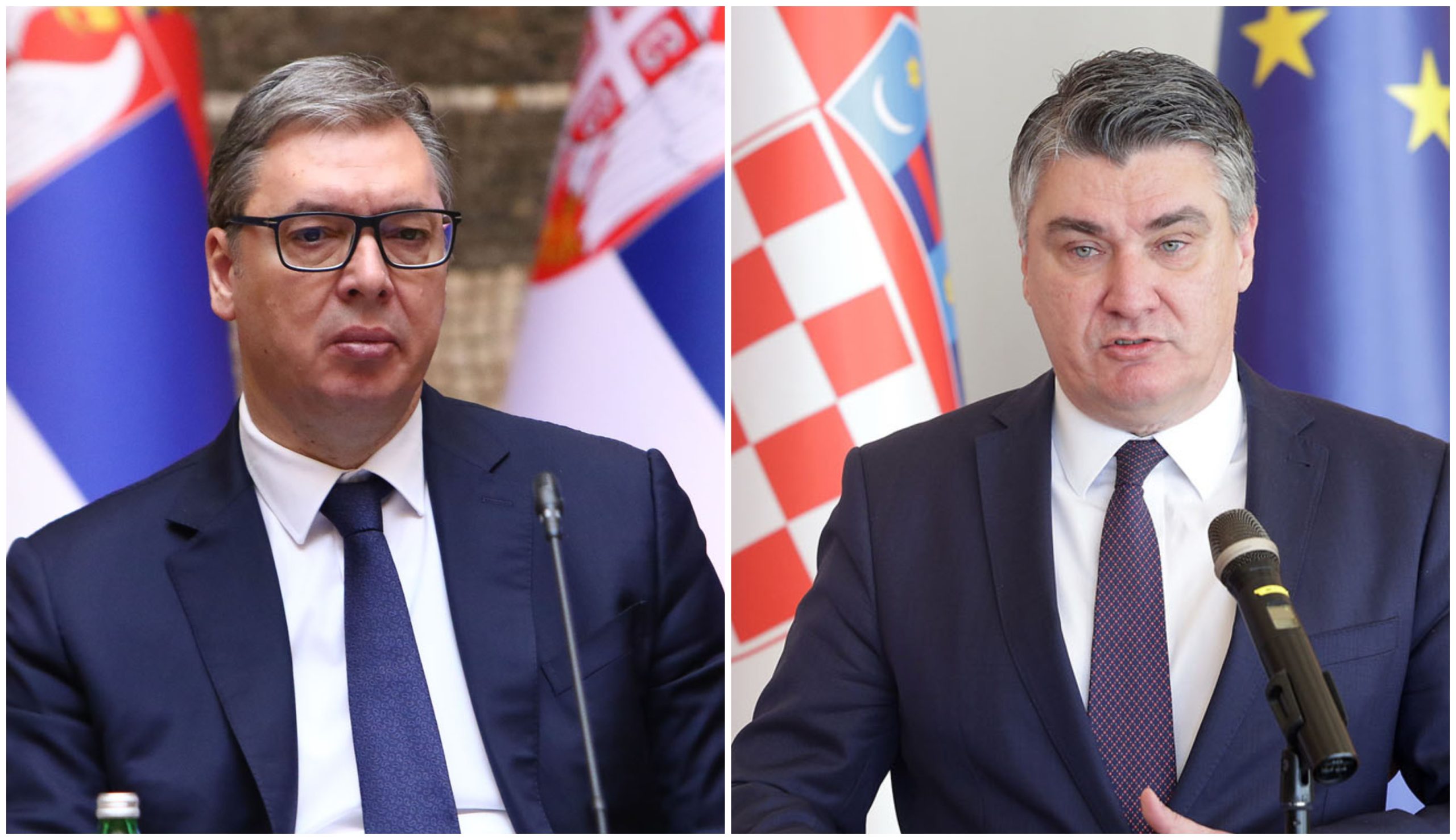 Kolaž, Aleksandar Vučić, Zoran Milanović