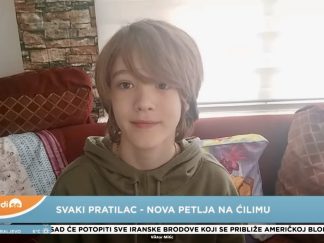 Viktor Rajić, dečak koji hekla, internet zvezda, daje intervju televiziji Nova