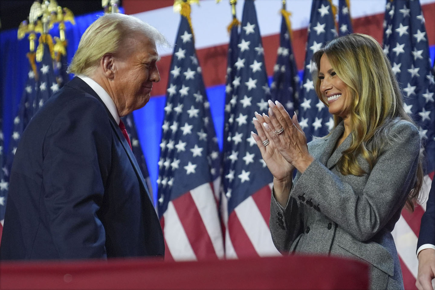 Melanija Tramp i Donald Tramp u izbornoj noći