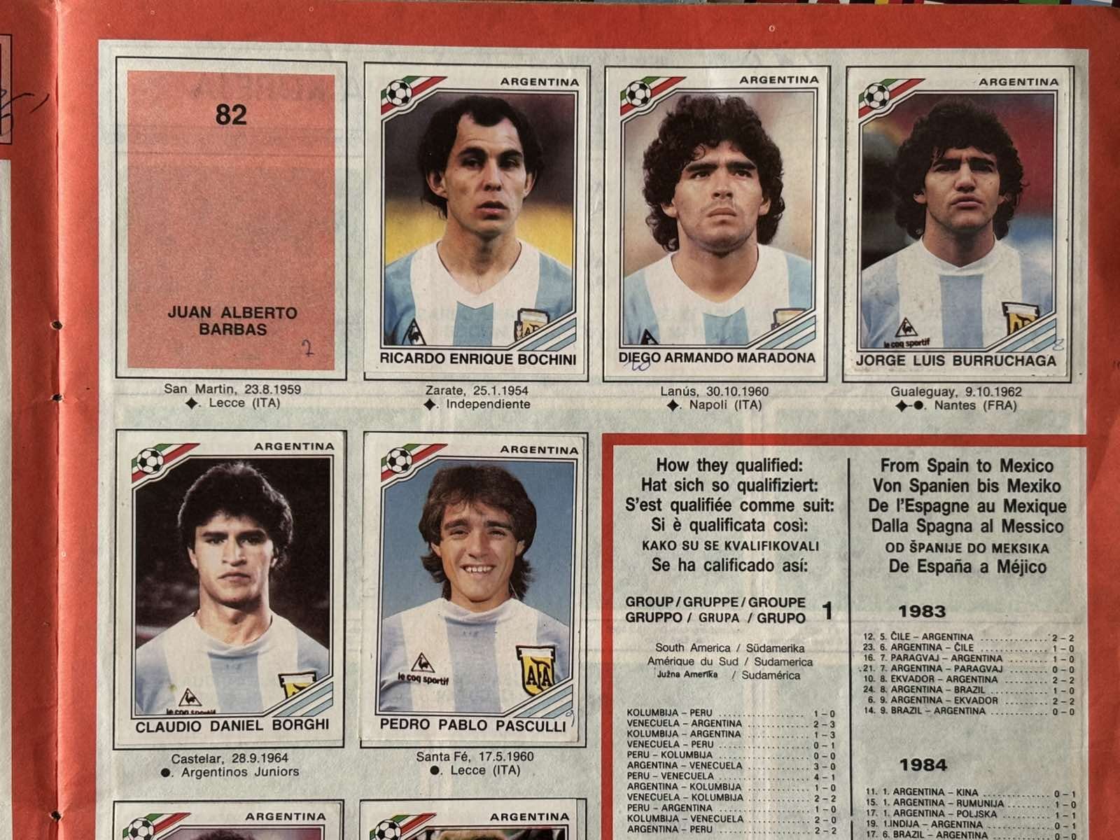 Reprezentacija Argentine 1986. godine
