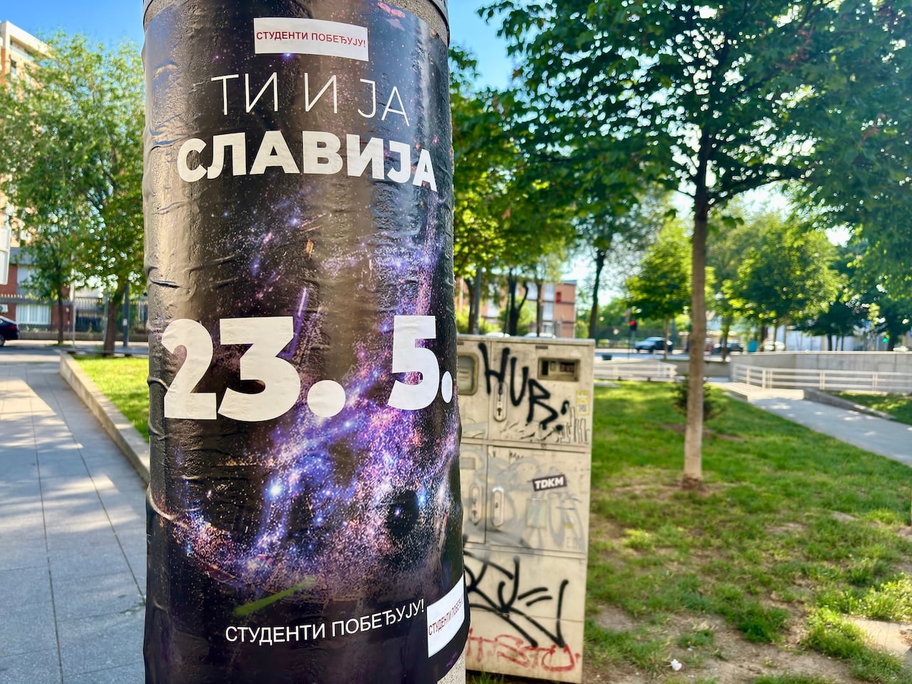 Protest na Slaviji, plakat