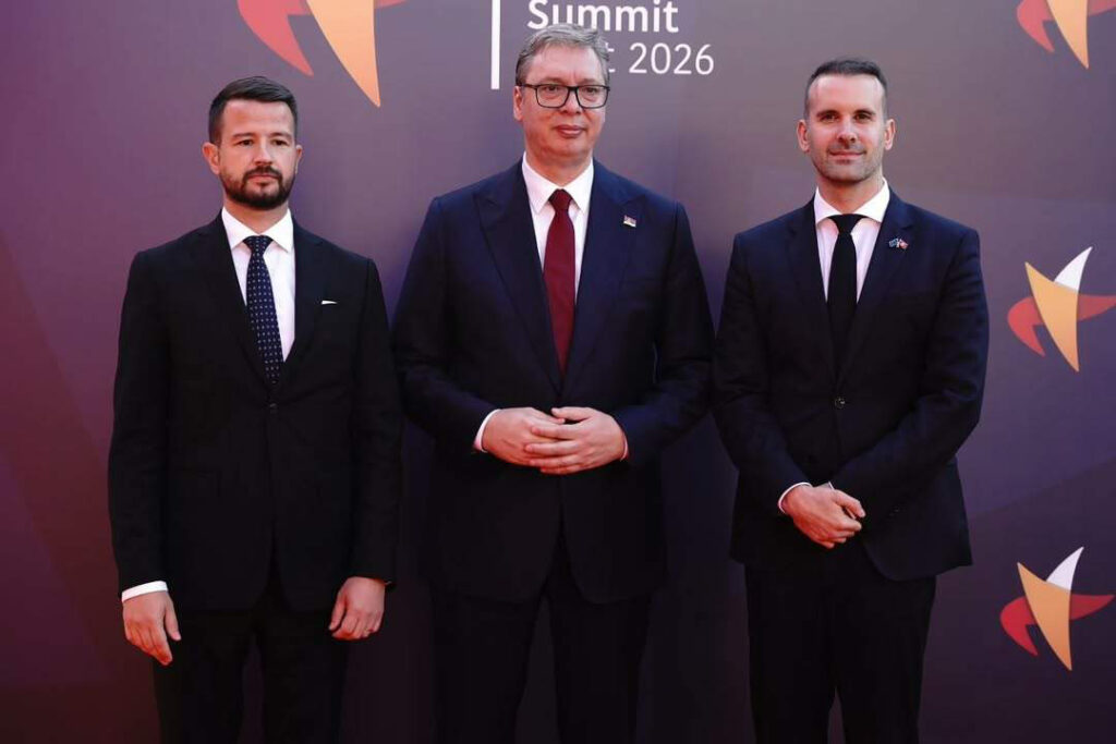 Aleksandar Vučić, Jakov Milatović i Milojko Spajić
