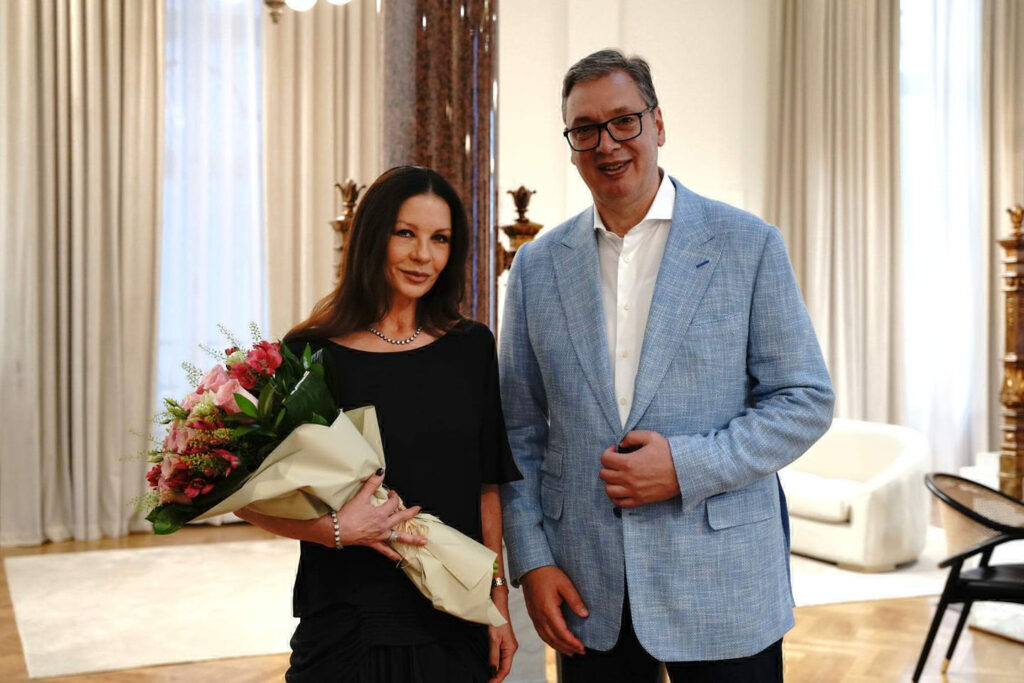 Aleksandar Vučić i Ketrin Zita Džouns